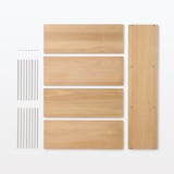 スタッキングシェルフ・ワイド・追加３段・オーク材