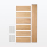 スタッキングシェルフ・ワイド・追加５段・オーク材