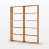 スタッキングシェルフ・ワイド・追加５段・オーク材