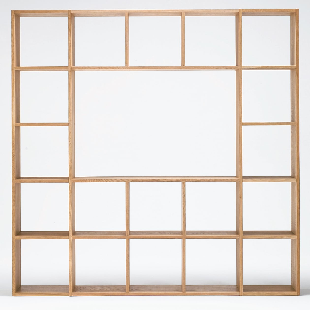 スタッキングシェルフ５段用３列オープン型追加セット／オーク材