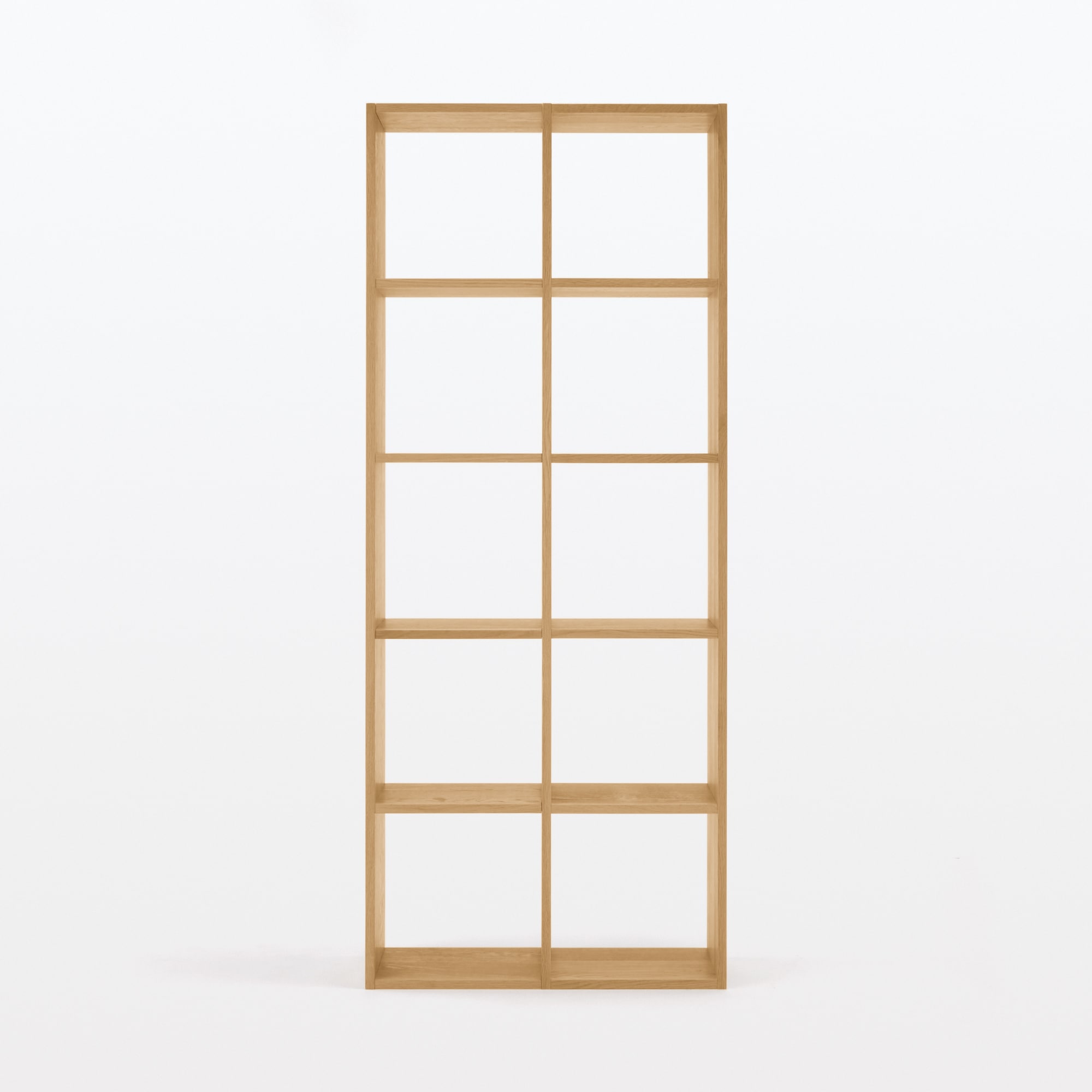 スタッキングシェルフセット・５段×２列・オーク材