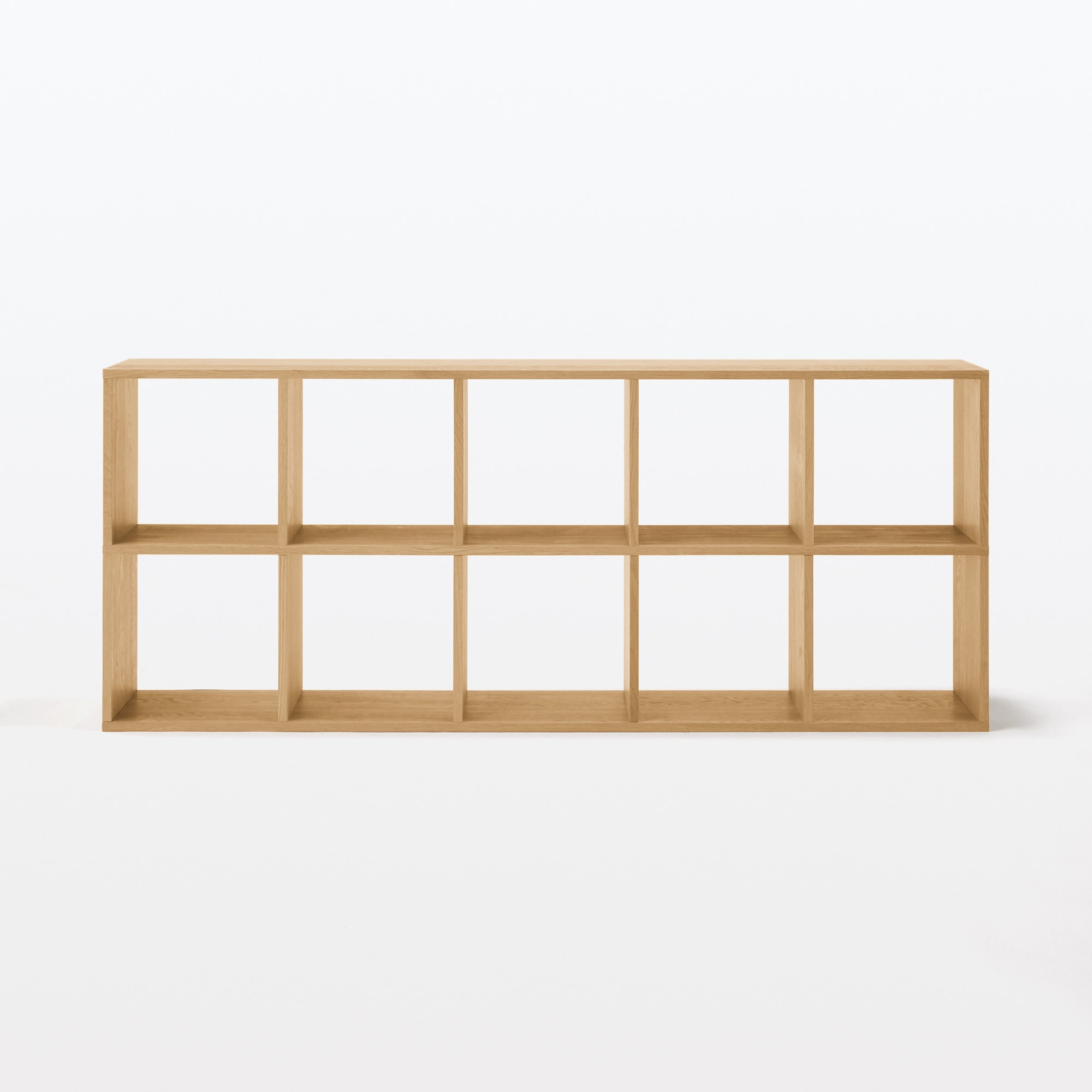 スタッキングシェルフセット・５段×２列・オーク材