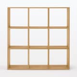 スタッキングシェルフセット・３段×３列・オーク材