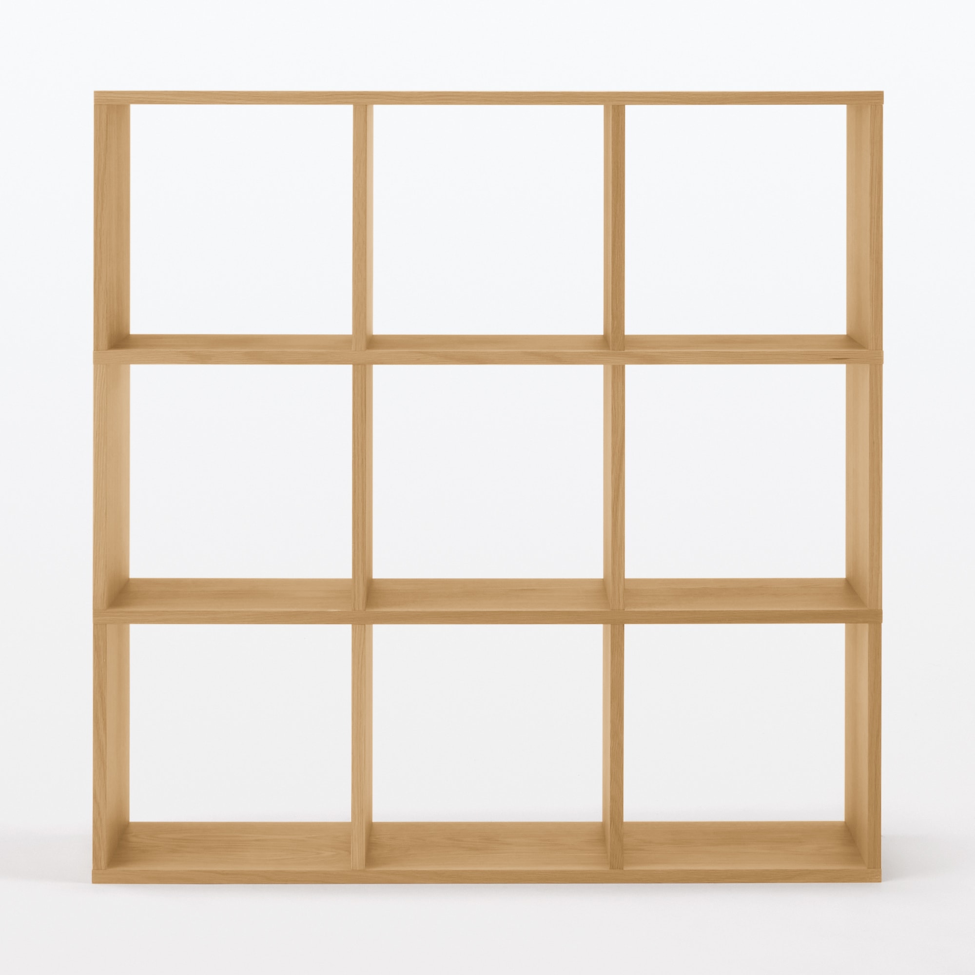 スタッキングシェルフセット・３段×３列・オーク材