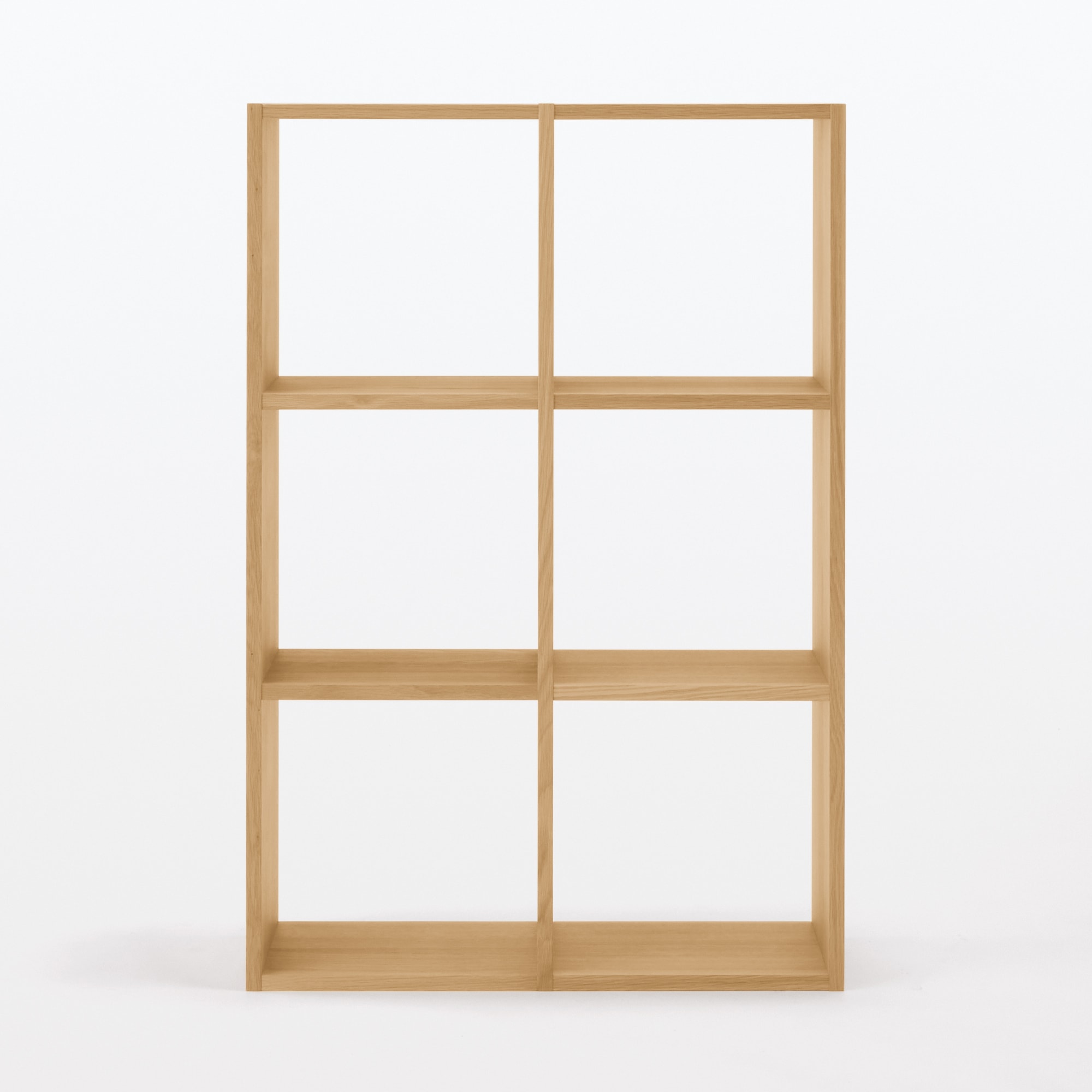 スタッキングシェルフセット・３段×２列・オーク材