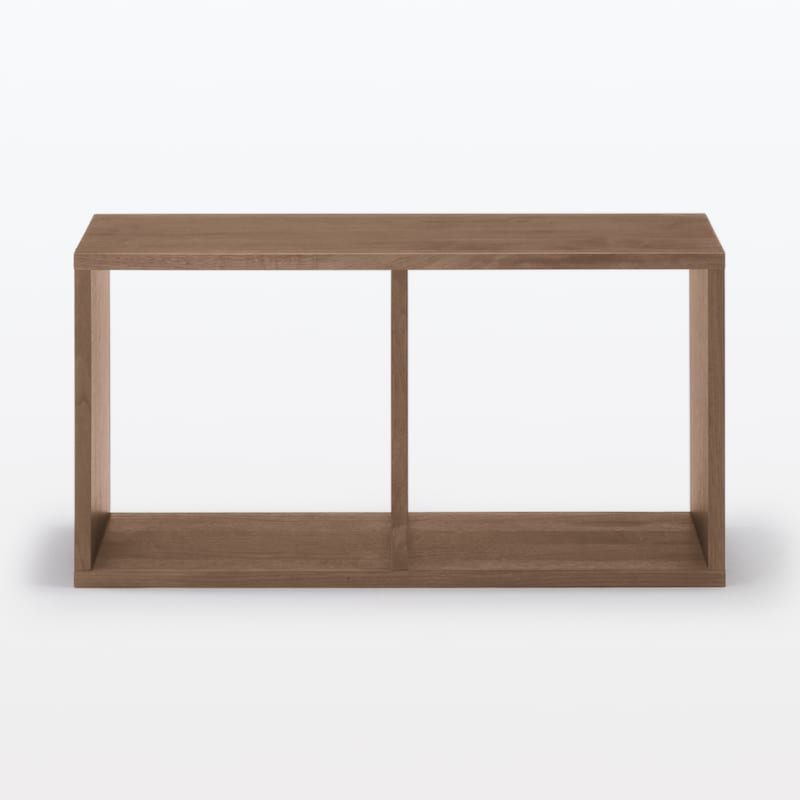 スタッキングシェルフ・2段・ウォールナット材 | 無印良品 