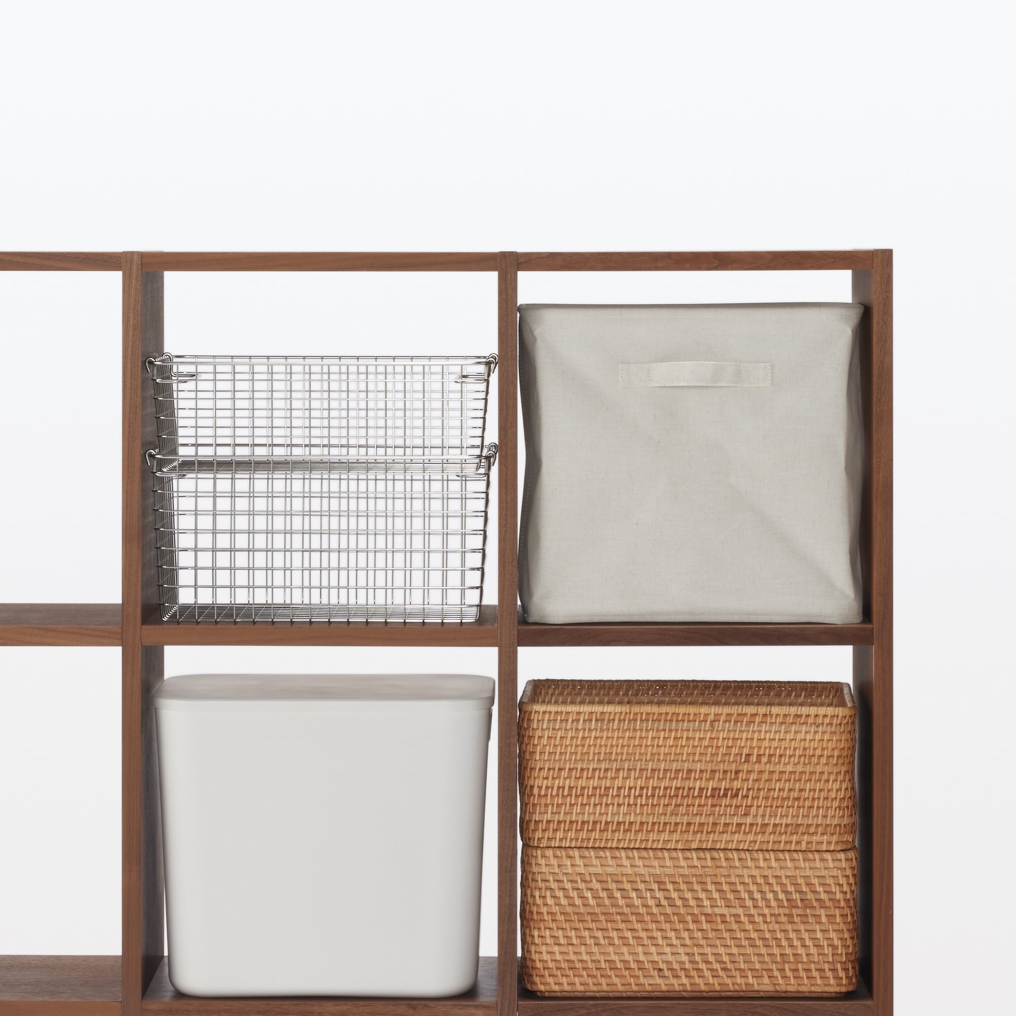 スタッキングシェルフ・２段・ウォールナット材