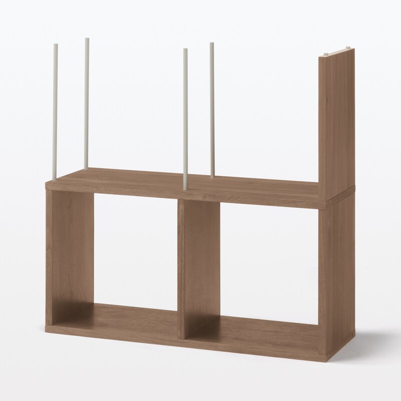 スタッキングシェルフ・追加2段・ウォールナット材 | 無印良品 