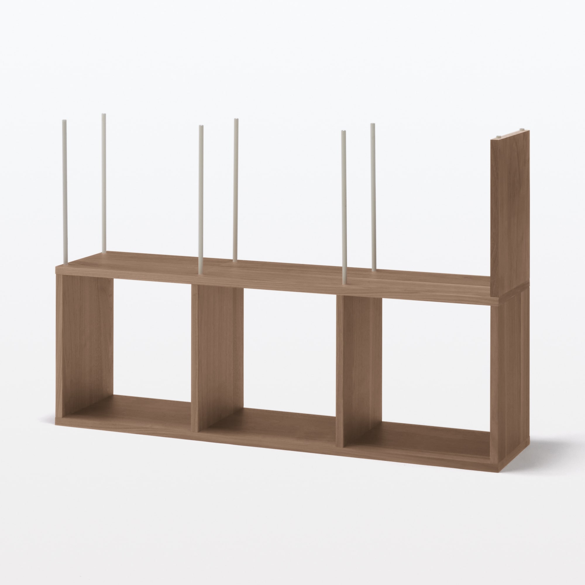 スタッキングシェルフ・追加３段・ウォールナット材