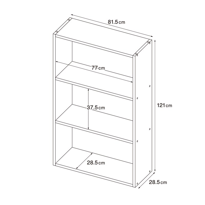 無印良品/MUJI スタッキングシェルフ ウォールナット材 3段×3列 幅122 