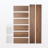 スタッキングシェルフ・ワイド・５段・ウォールナット材