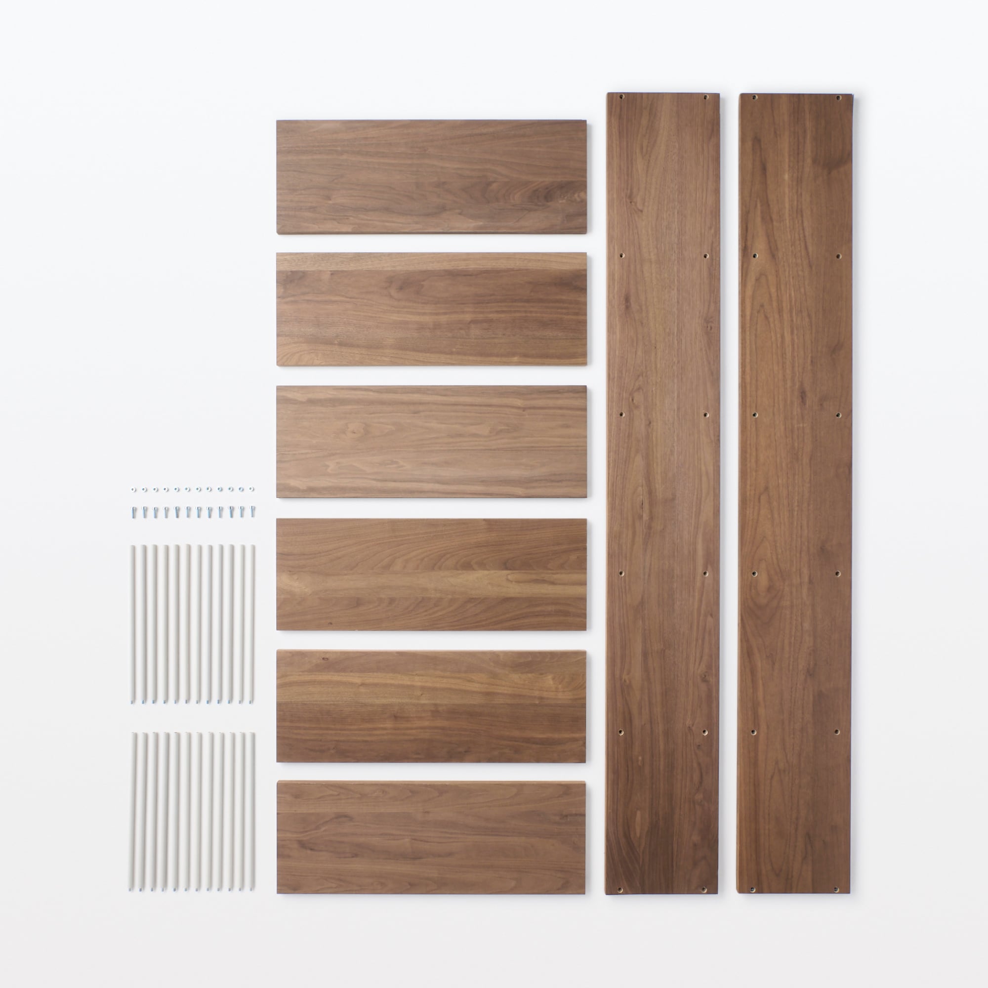 スタッキングシェルフ・ワイド・５段・ウォールナット材