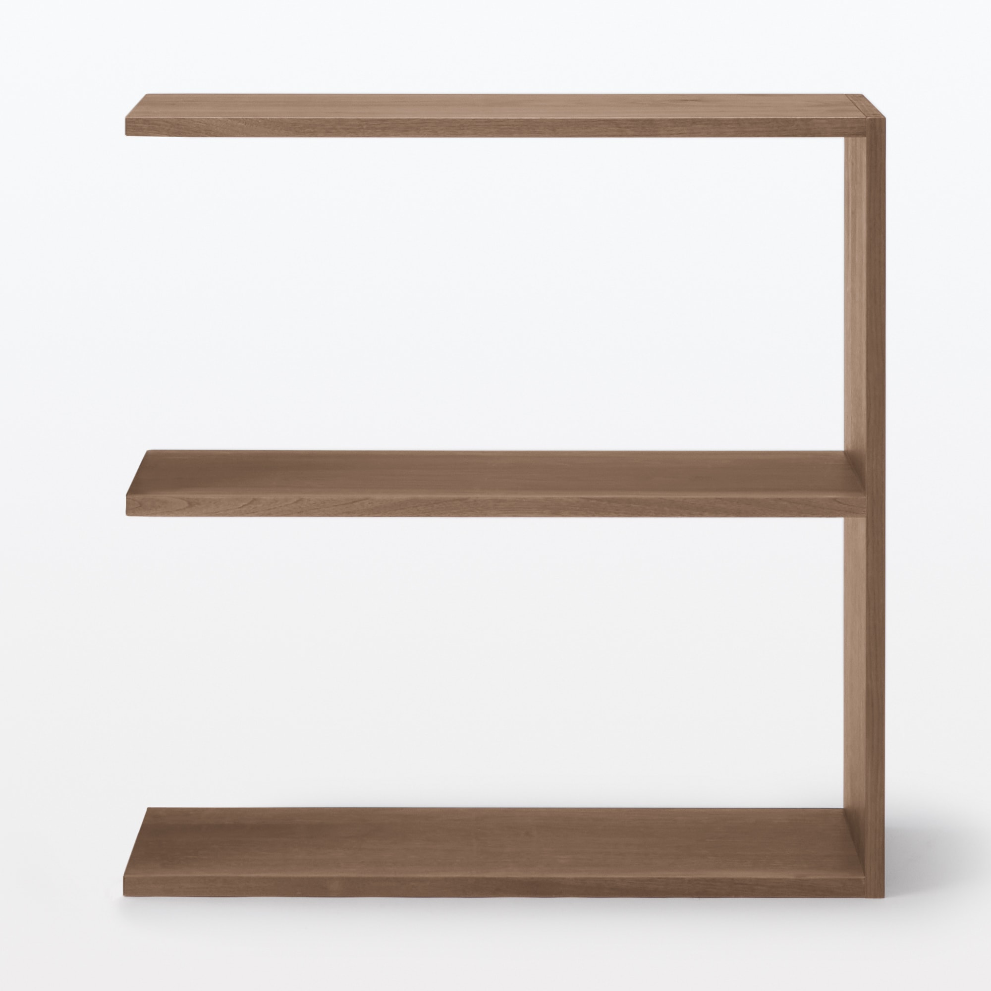 無印良品 MUJI スタッキングシェルフ・ワイド・追加2段 ウォールナット材 スタッキングシェルフ・ワイド・追加2段・ウォールナット材 | 無印良品