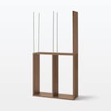 スタッキングシェルフ・ワイド・追加２段・ウォールナット材