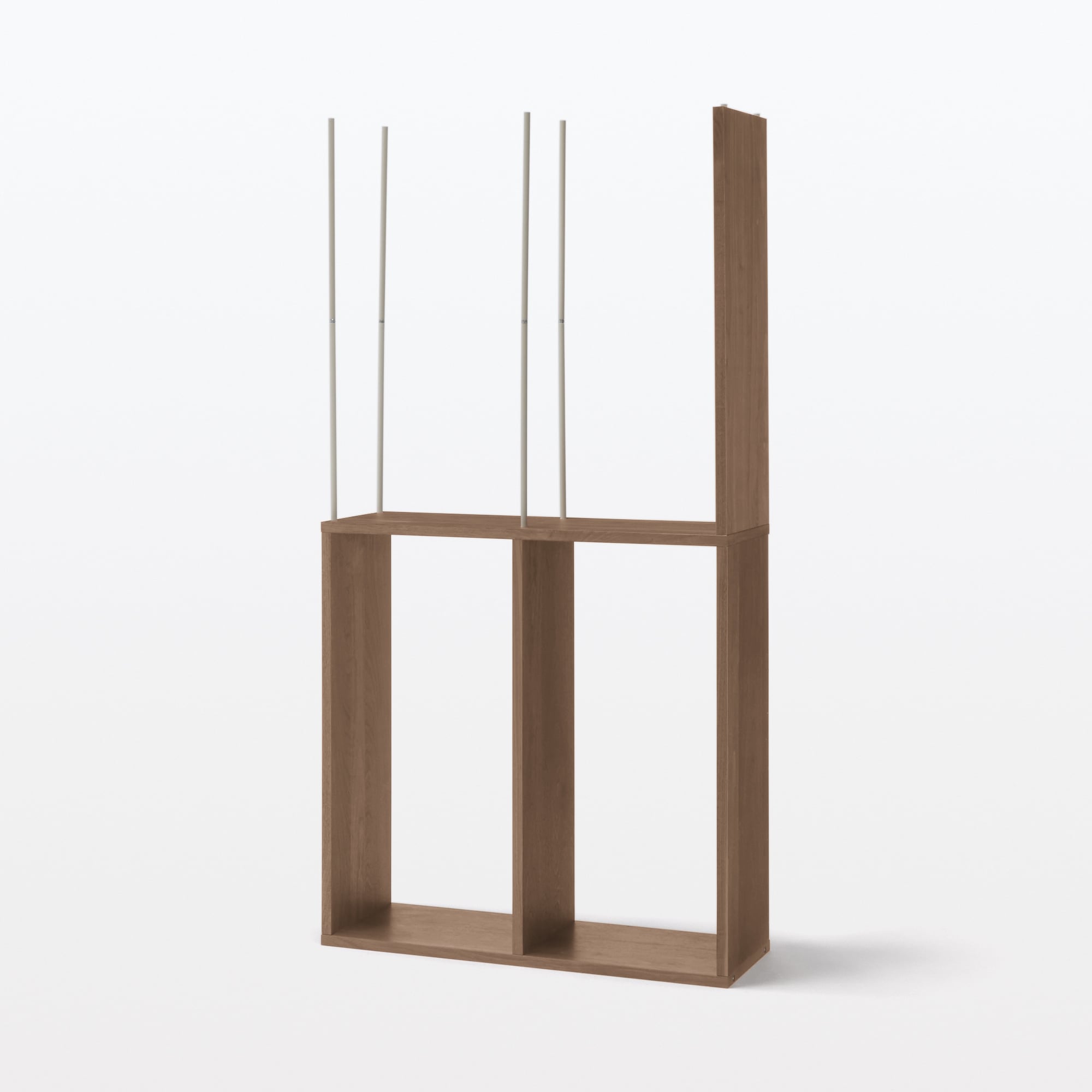 スタッキングシェルフ・ワイド・追加２段・ウォールナット材