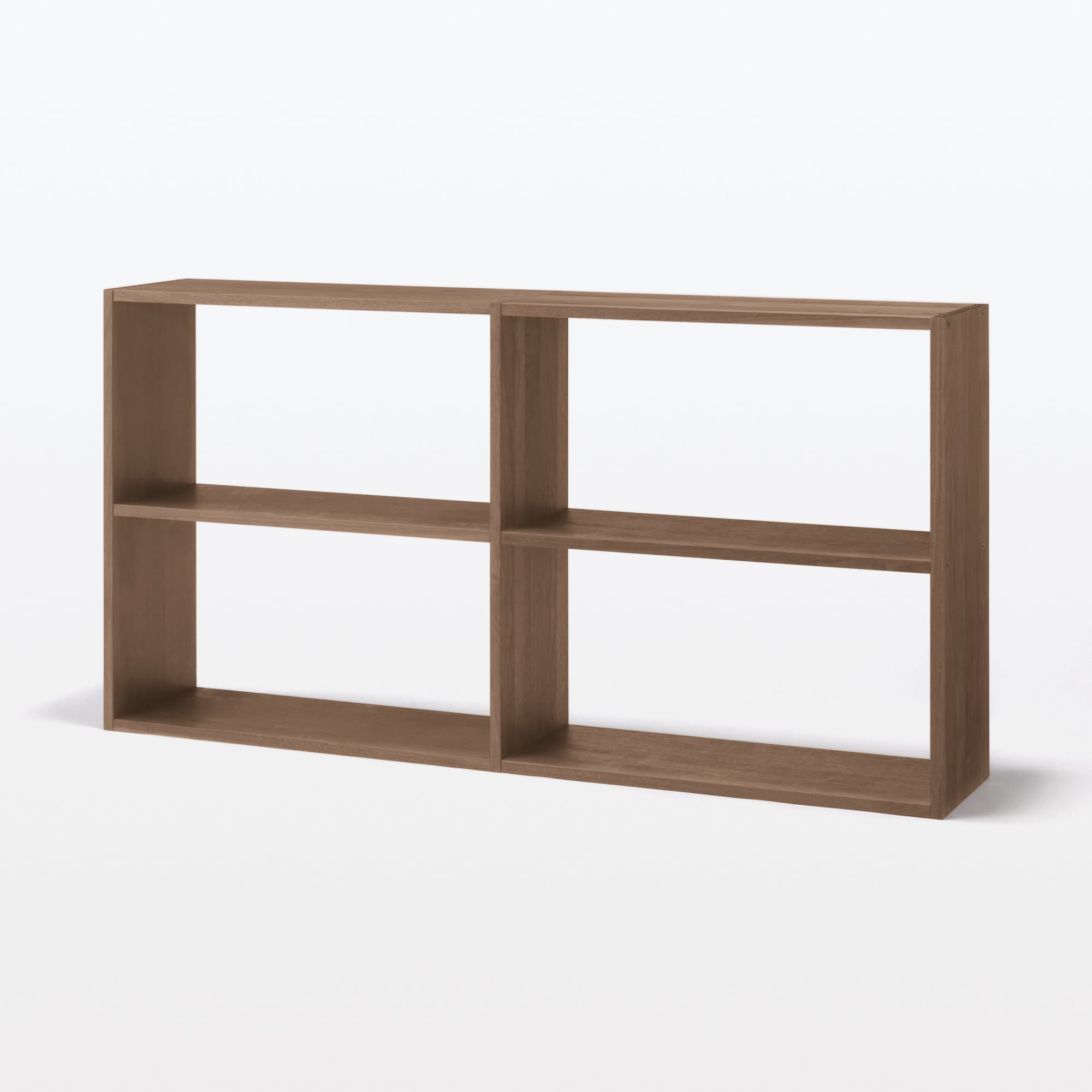 スタッキングシェルフ・ワイド・追加２段・ウォールナット材