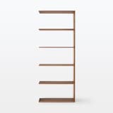 スタッキングシェルフ・ワイド・追加５段・ウォールナット材