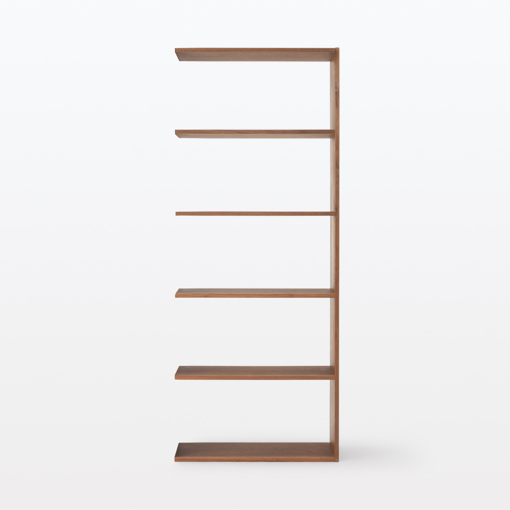 スタッキングシェルフ・ワイド・追加５段・ウォールナット材