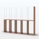 スタッキングシェルフ・ワイド・追加５段・ウォールナット材