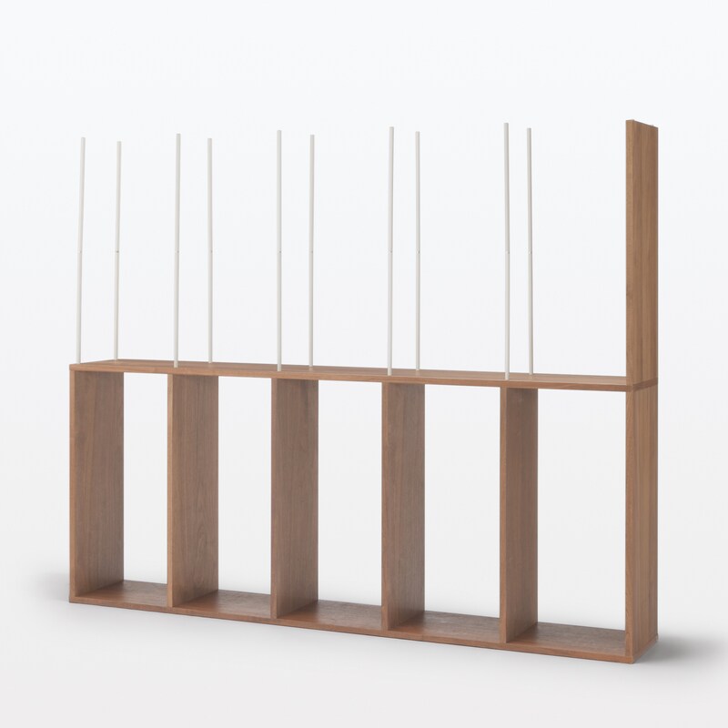 スタッキングシェルフ・ワイド・追加5段・ウォールナット材 | 無印良品 