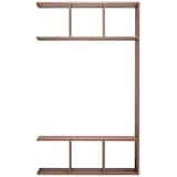 スタッキングシェルフ５段用３列オープン型追加セット／ウォールナット材