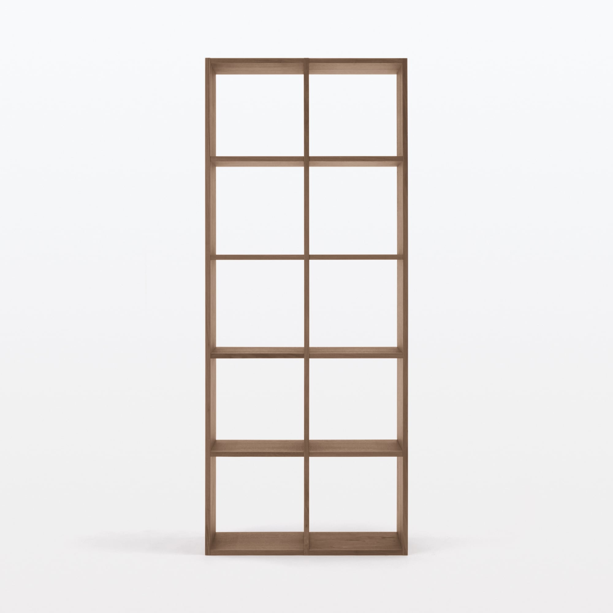 スタッキングシェルフセット・５段×２列・ウォールナット材