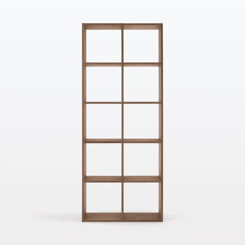 スタッキングシェルフセット・5段×2列・ウォールナット材 | 無印良品 