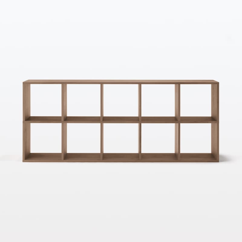 スタッキングシェルフセット・5段×2列・ウォールナット材 | 無印良品 