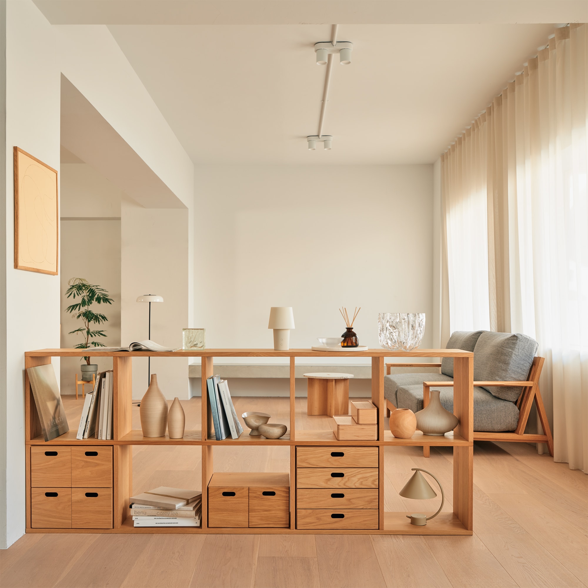 スタッキングシェルフ　無印良品 無印良品 スタッキングシェルフ 3段 オーク材 幅42×奥行28.5×高