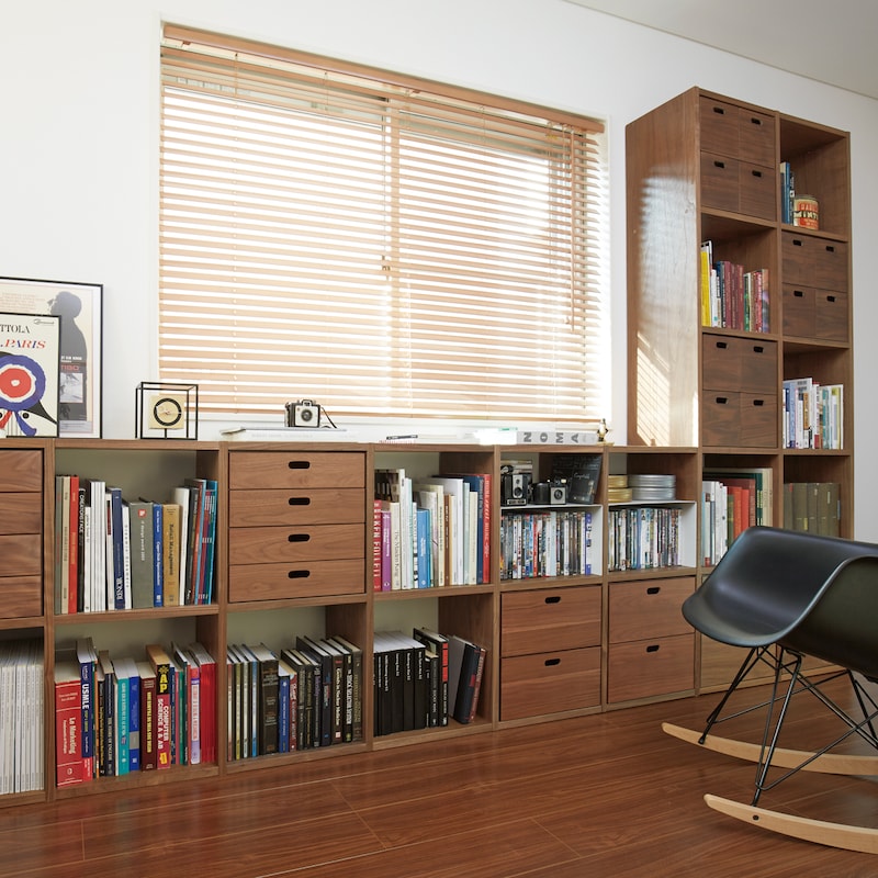 スタッキングシェルフセット・5段×2列・ウォールナット材 | 無印良品 