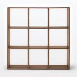 スタッキングシェルフセット・３段×３列・ウォールナット材