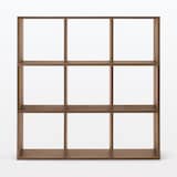 スタッキングシェルフセット・３段×３列・ウォールナット材