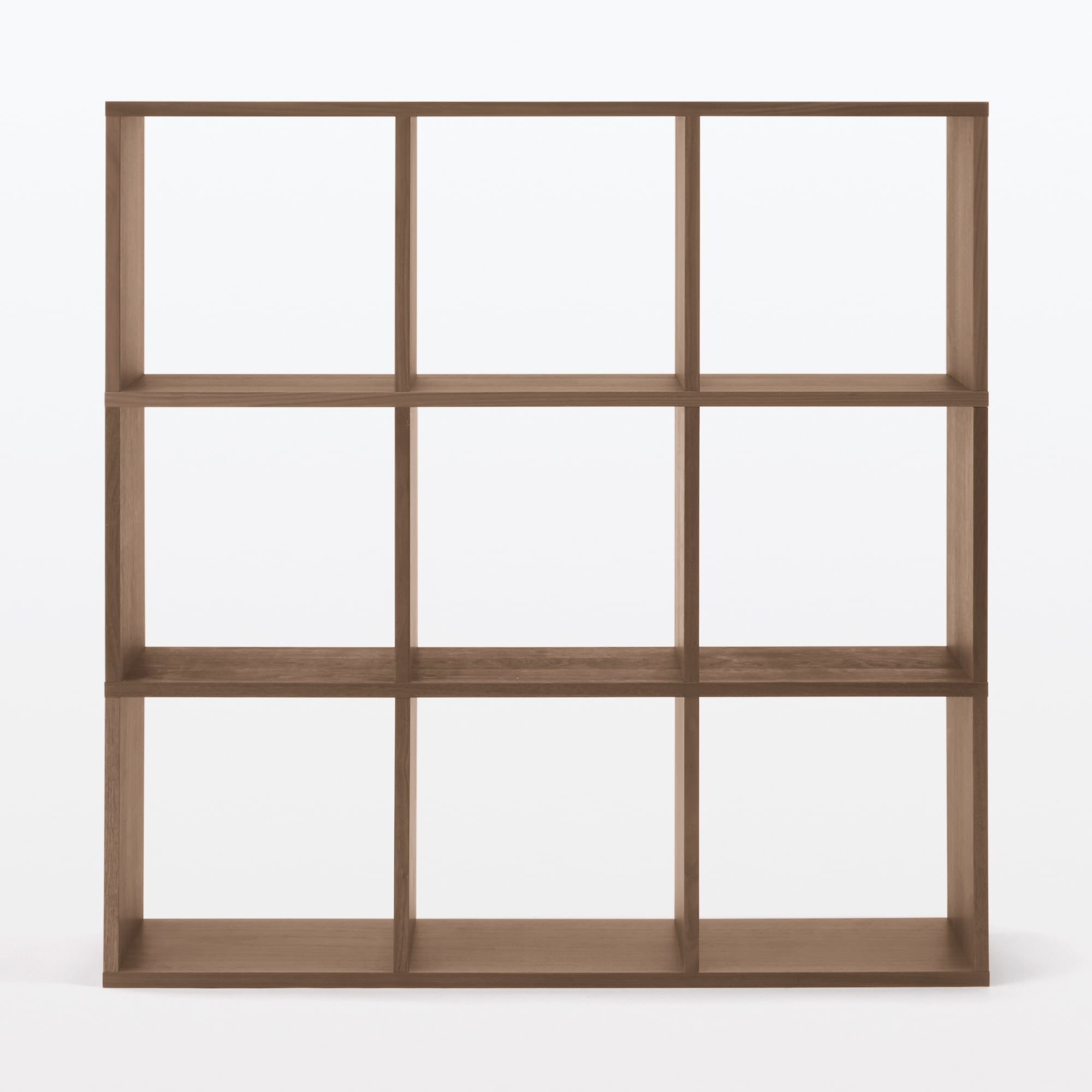 スタッキングシェルフセット・３段×３列・ウォールナット材