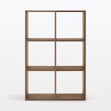 スタッキングシェルフセット・３段×２列・ウォールナット材