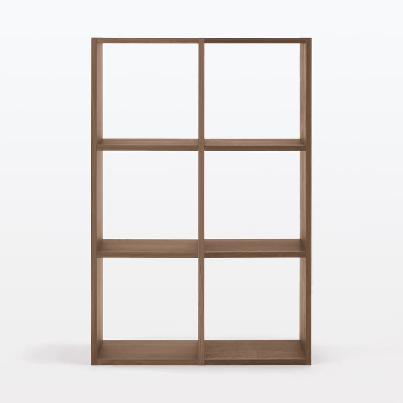 スタッキングシェルフセット・3段×2列・ウォールナット材 | 無印良品 