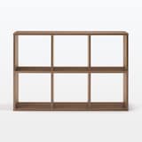 スタッキングシェルフセット・３段×２列・ウォールナット材