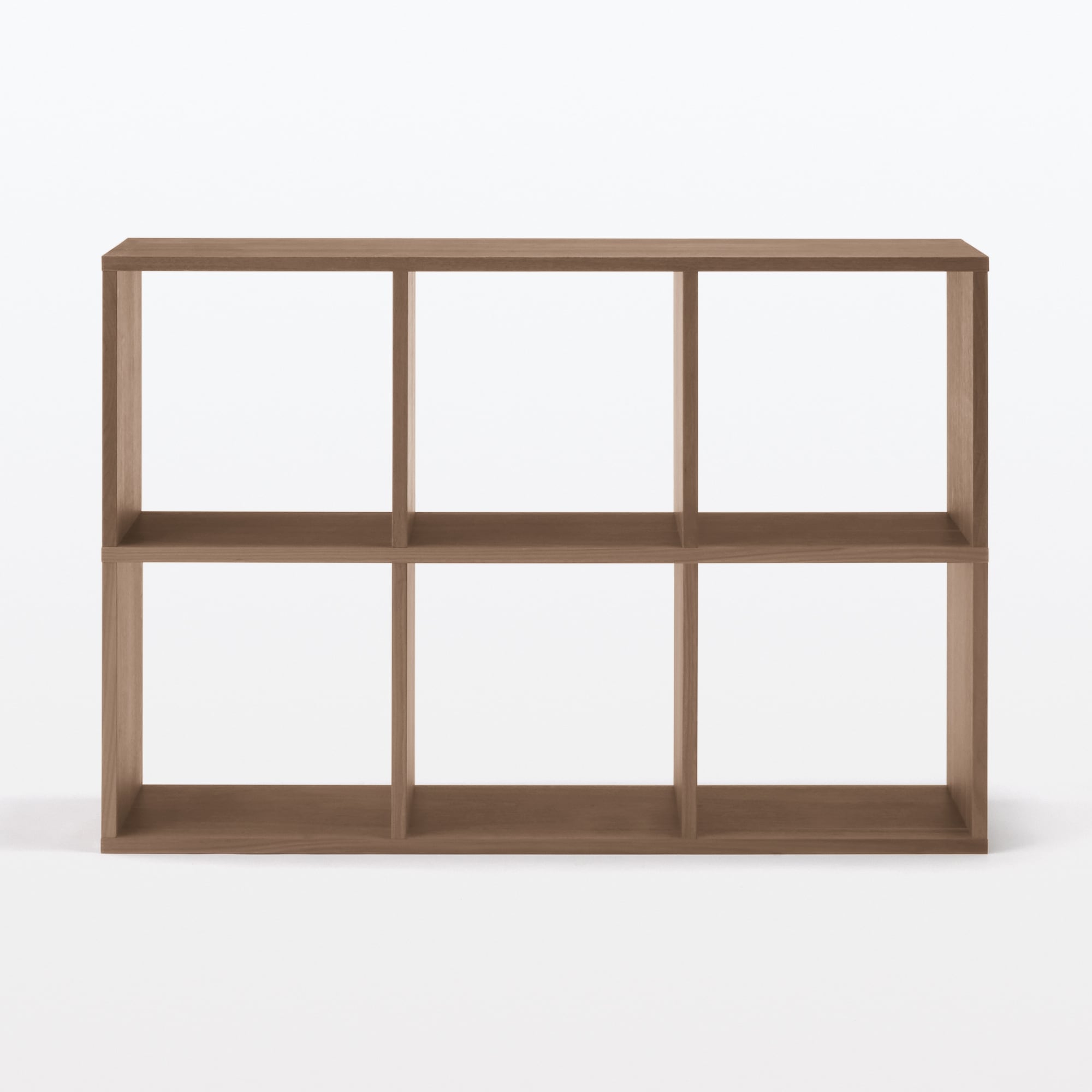 スタッキングシェルフセット・３段×２列・ウォールナット材