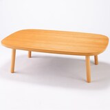 長方形こたつ・本体・タモ材丸脚・フラットヒーター／ナチュラル