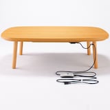 長方形こたつ・本体・タモ材丸脚・フラットヒーター／ナチュラル