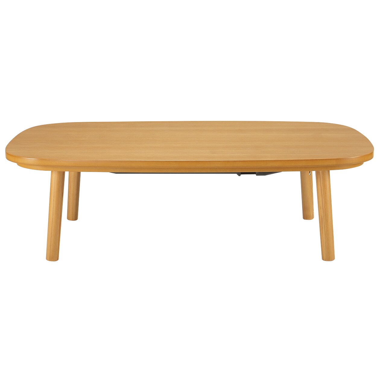 長方形こたつ・本体・タモ材丸脚・フラットヒーター／ナチュラル