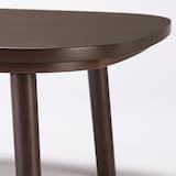 長方形こたつ・本体・タモ材丸脚・フラットヒーター／ダークブラウン