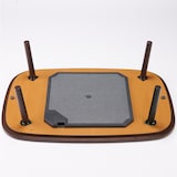 長方形こたつ・本体・タモ材丸脚・フラットヒーター／ダークブラウン