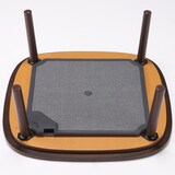 正方形こたつ・本体・タモ材丸脚・フラットヒーター／ダークブラウン