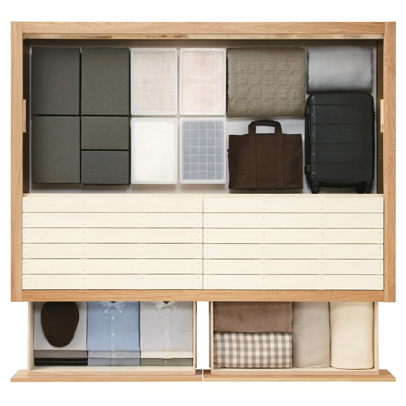 収納ベッド・ダブル・オーク材 | 無印良品 