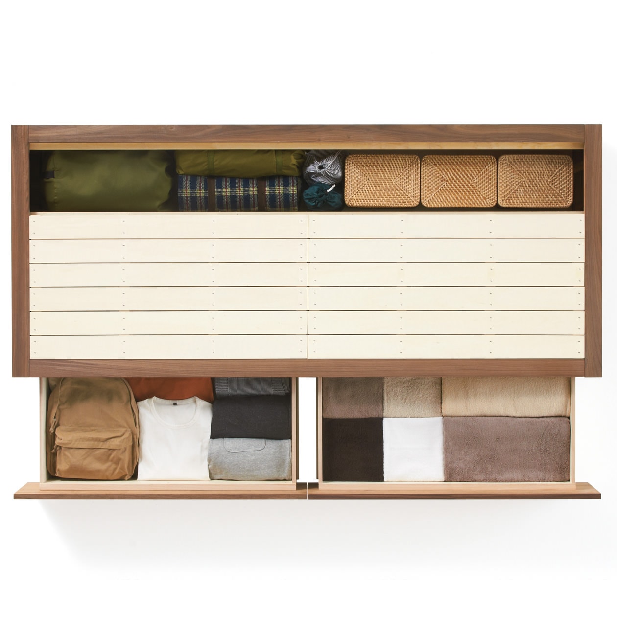 収納ベッド・スモール・ウォールナット材