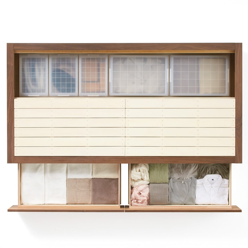 収納ベッド・シングル・ウォールナット材 | 無印良品 