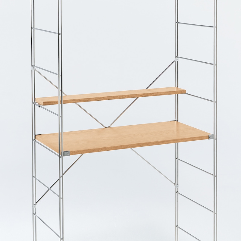 ステンレスユニットシェルフ・追加小棚／オーク材 | 無印良品
