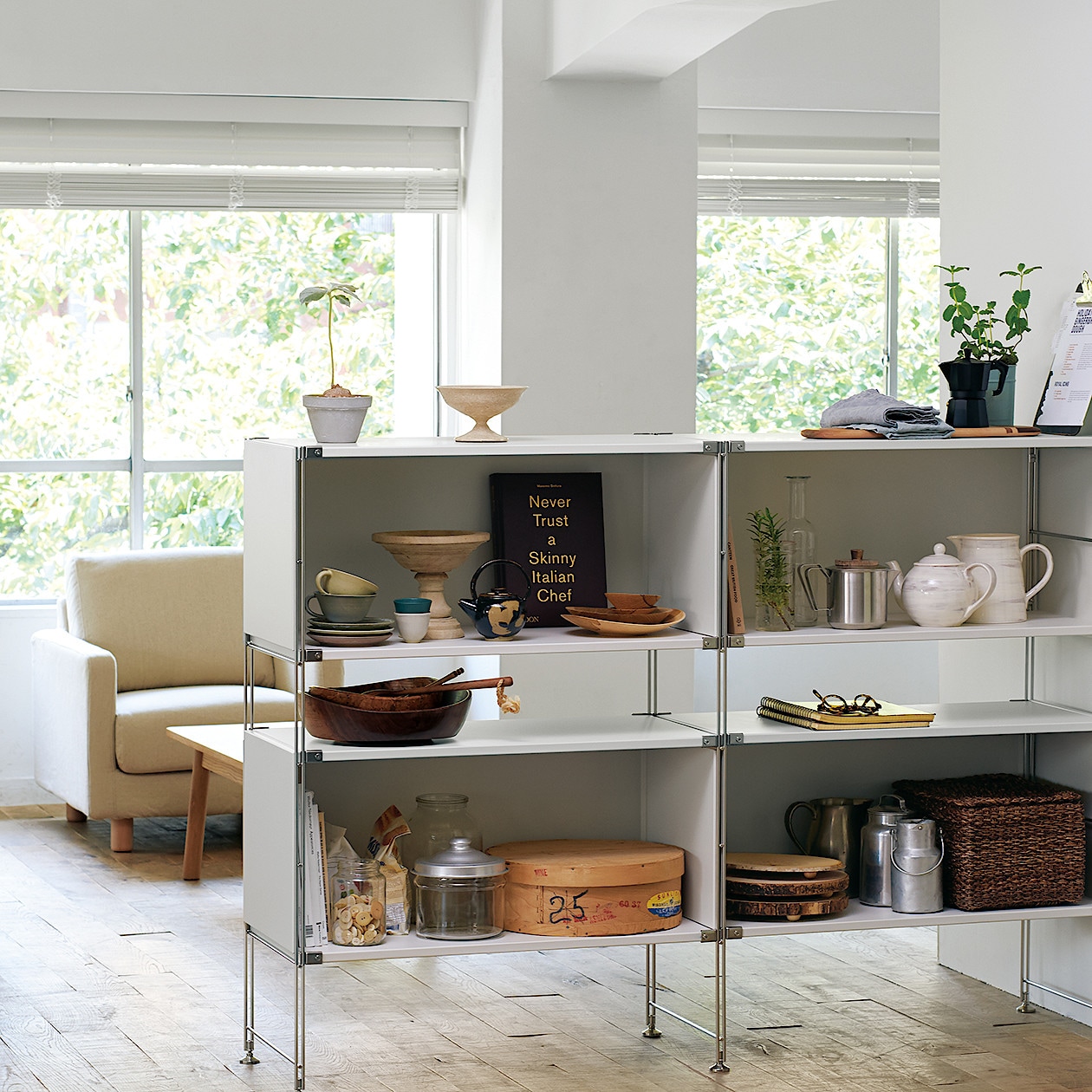 ステンレスユニットシェルフ用・追加棚・ライトグレー 無印良品