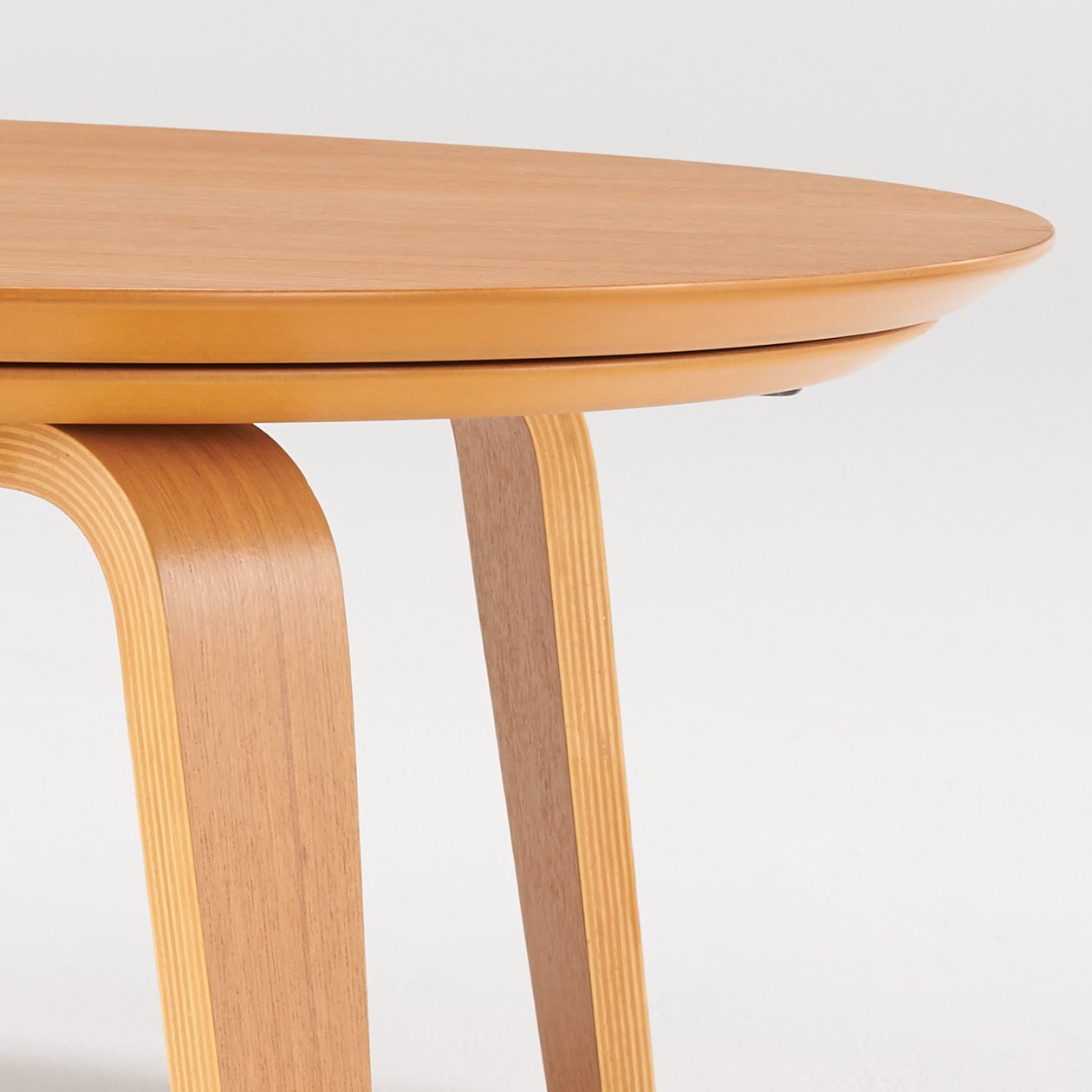 楕円こたつ・本体・タモ材曲木脚・フラットヒーター／ナチュラル