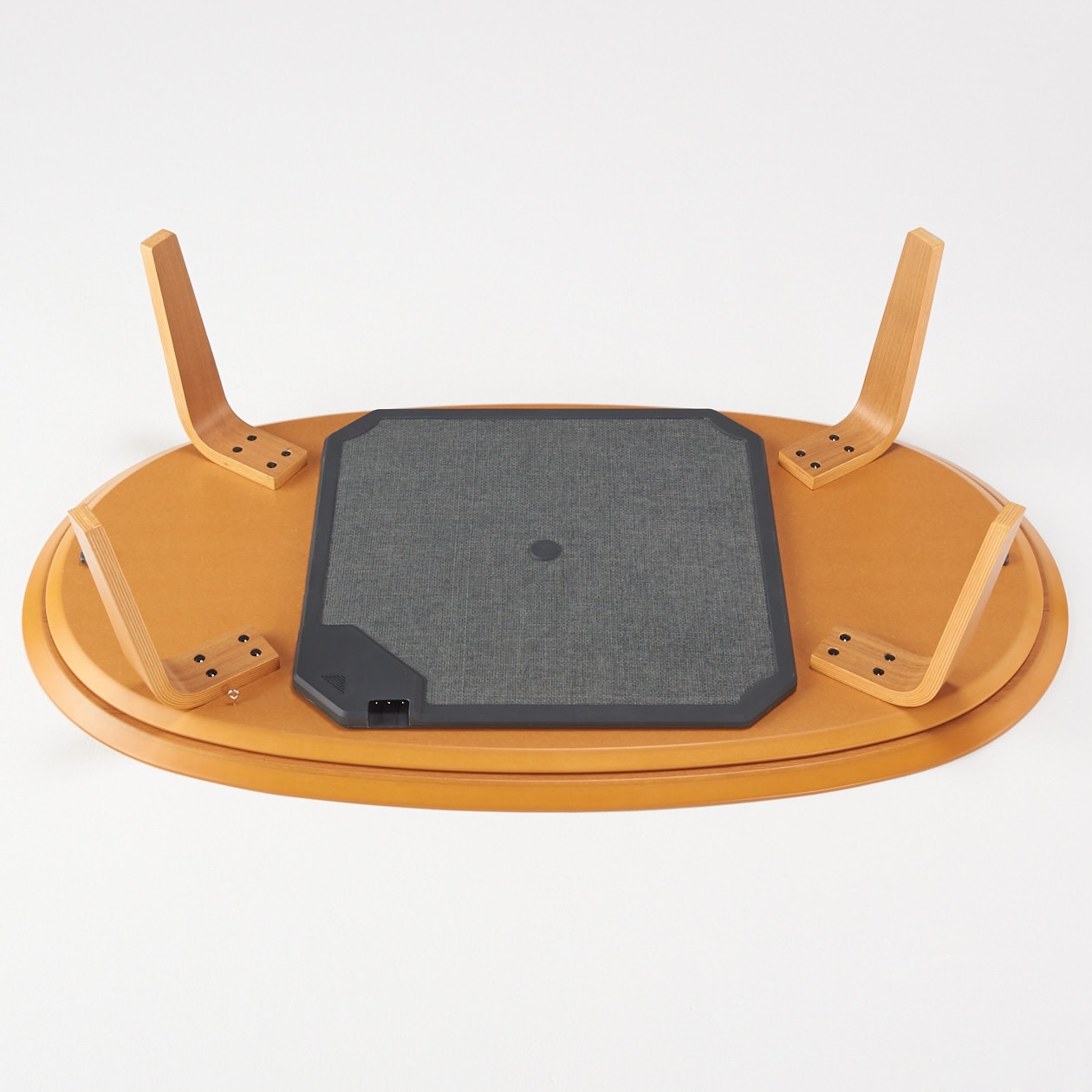 楕円こたつ・本体・タモ材曲木脚・フラットヒーター／ナチュラル